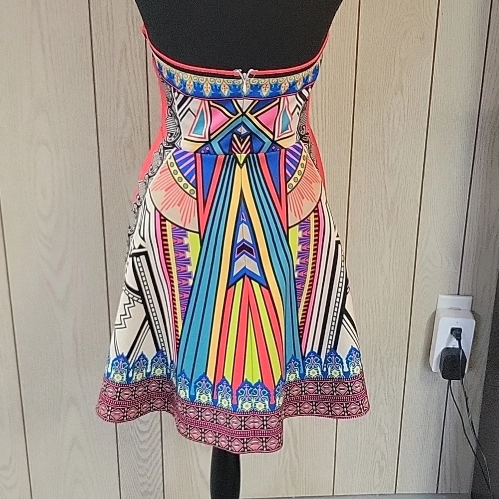 Colorful strapless dress - Picture 2 of 6